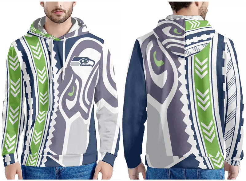 Men's Seattle Seahawks Green/Navy Pullover Hoodie